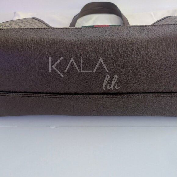 Gucci Brown GG Supreme Ophidia Soft Tote - Picture 9 of 15